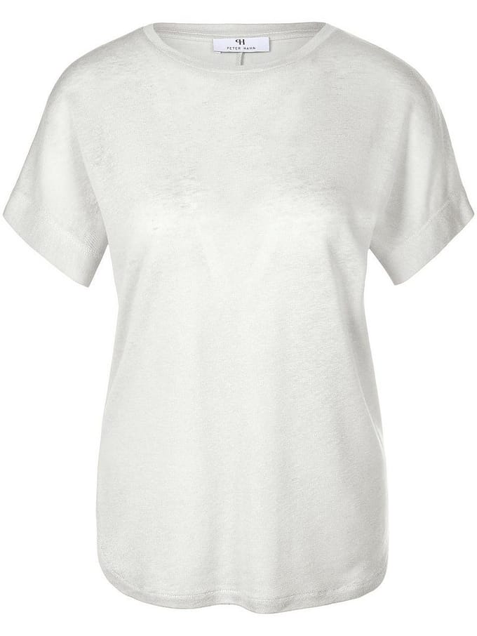 Shirt ronde hals en verbrede schouders Van Peter Hahn wit