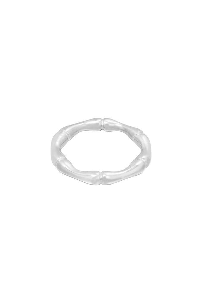 Ring Bamboo-Zilver - Maat 16- Yehwang- Moederdag cadeautje - cadeau voor haar - mama