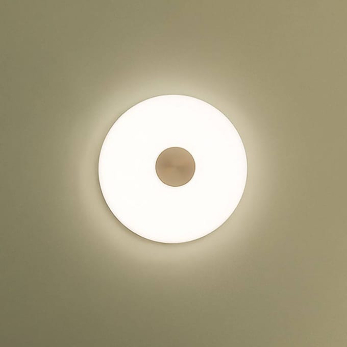 Northern LED wandlamp Glint, Ø 36 cm, glas, opaalwit