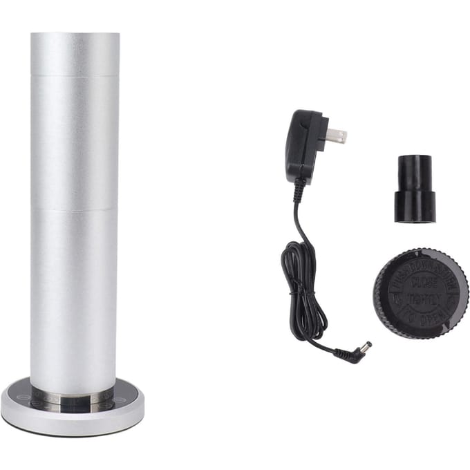 Diffuseurs d'Huiles Essentielles Cylindriques 120ml Diffuseur d'Huiles d'Aromathérapie avec Système de Diffusion par Nébulisation argenté