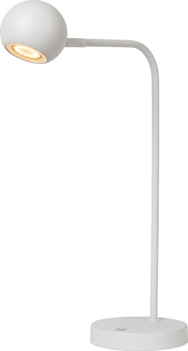 Lucide COMET - Oplaadbare Bureaulamp - Accu/Batterij - LED 3 StepDim - 1x3W 2700K - Wit