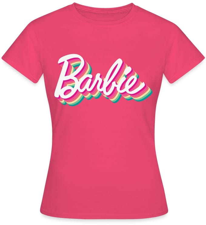 Barbie Kleurrijk Logo T-Shirt Dames