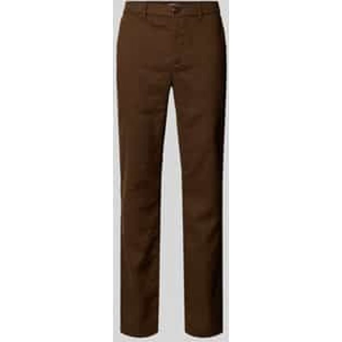 regular fit linnenbroek met logostitching model 'Denton'