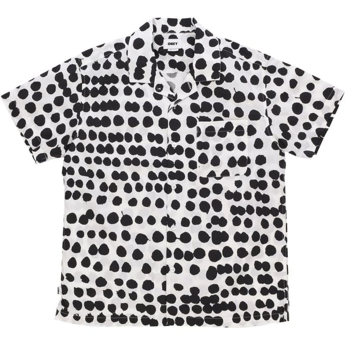 Connect Woven Heren overhemd met korte mouwen Wit Multi