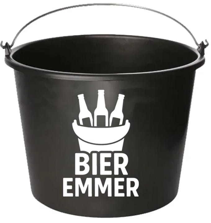 Emmer - Bier emmer - Cadeau emmer - met tekst - 12 liter - zwart