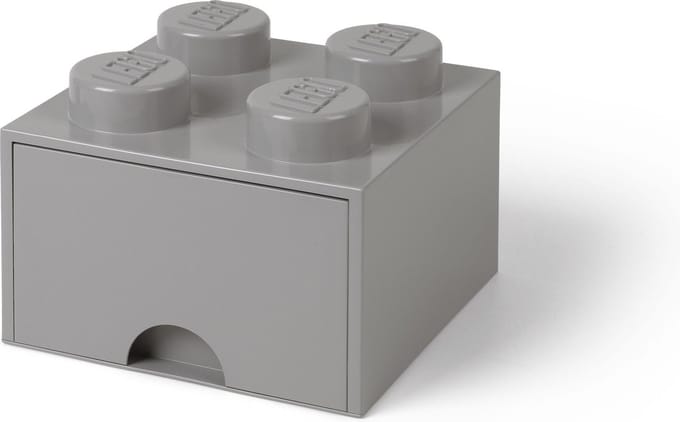 Lego Bureaulade Brick 4, Grijs - LEGO