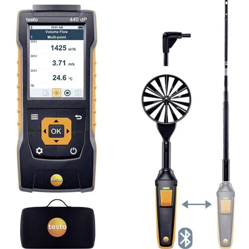 testo 440 Set1 delta P Windmeter