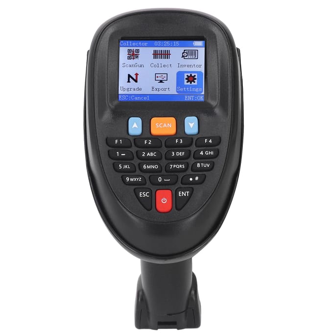 Draadloze Barcode Scanner 2.4GHZ Scanherkenning USB Handheld 1D Barcode Lezer met Oplaadstation black