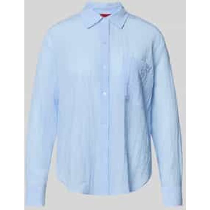 relaxed fit overhemdblouse van viscosemix model 'ELLODHY'
