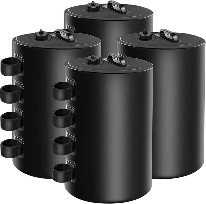 4x Gazebo Voetgewichten - Water Vulbaar - Zwart
