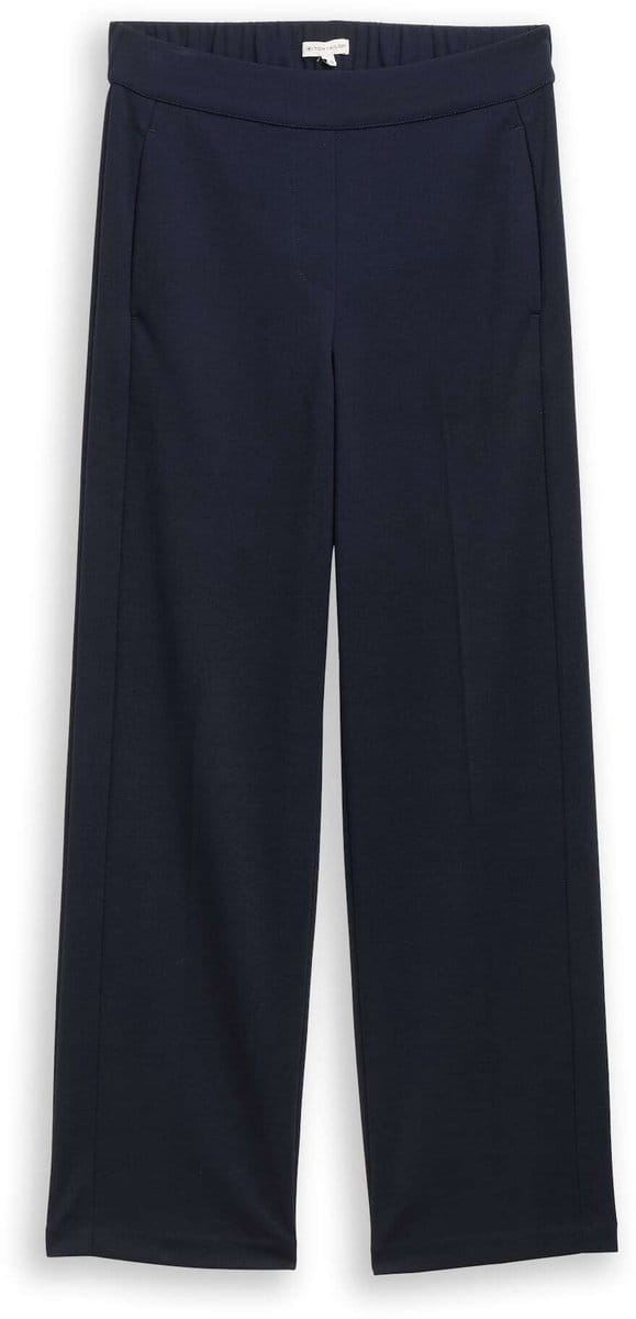 Rechthangbroek met elastische taille en plooien op het been dames Tom Tailor