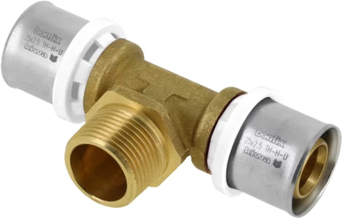 BONFIX Alu-pers T-stuk 25 x 3/4″ bu.dr. x 25 mm 1st.
