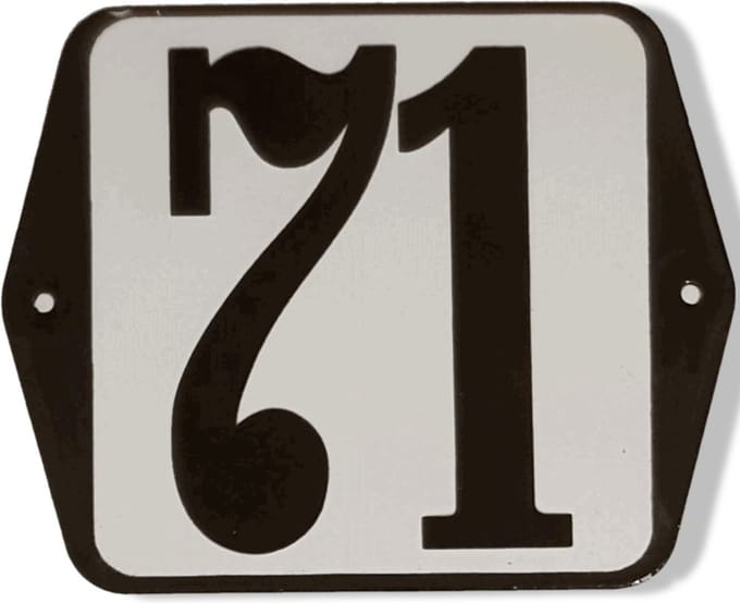 Huisnummer standaard nummer 71