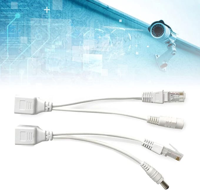 PoE Injector Splitter - Netwerk Adapter - Netwerk Uitbreiden - Ruimtebesparend Ontwerp - 17 cm - Wit