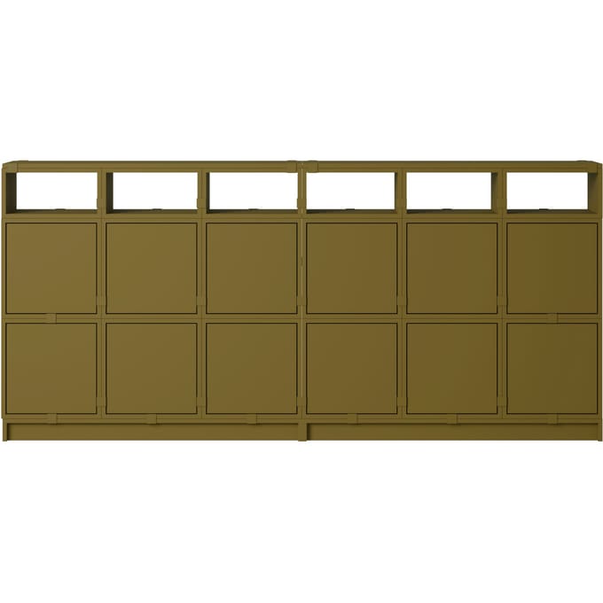 Muuto Stacked Storage Sideboard Configuratie 1 - brown green