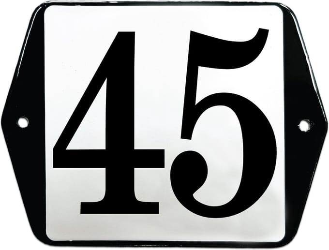 Emaille huisummer model oor - 45
