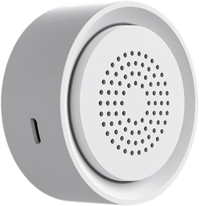 Slimme Sirene - Wifi Sensor - Huisbeveiliging - Temperatuur Vochtigheid - 68x68x30mm - Wit