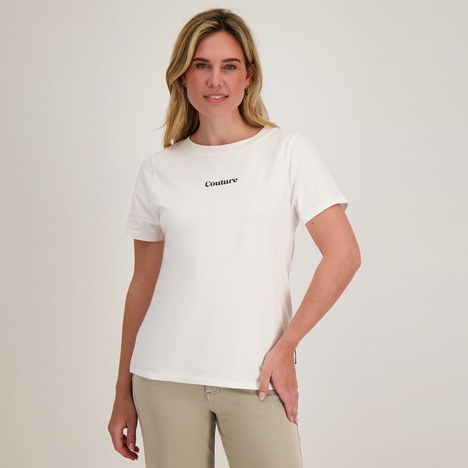 Je m'appelle Dames T-shirt - Wit - Maat M