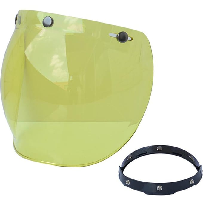 Helm Bubble Vizier Motorhelm Windscherm Lens met Flip Bracket voor 3-Snap Open Face Helmen