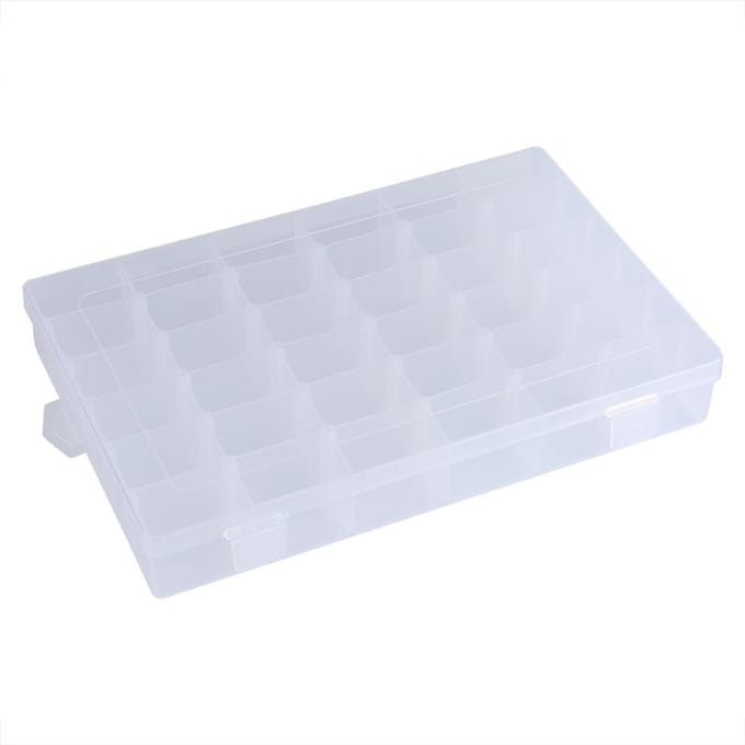 36 Vakken Verstelbare Opbergdoos Koffer Container Huis Organizer voor Oorbellen white