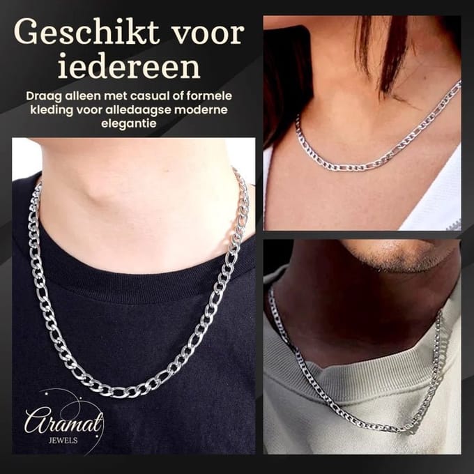 Ketting Figaro ketting 45cm - 2mm- schakelketting - Waterbestendig