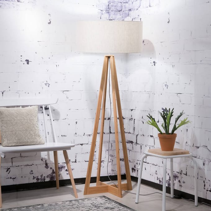 Good &amp; Mojo Vloerlamp Everest, licht linnen, hoogte 158 cm