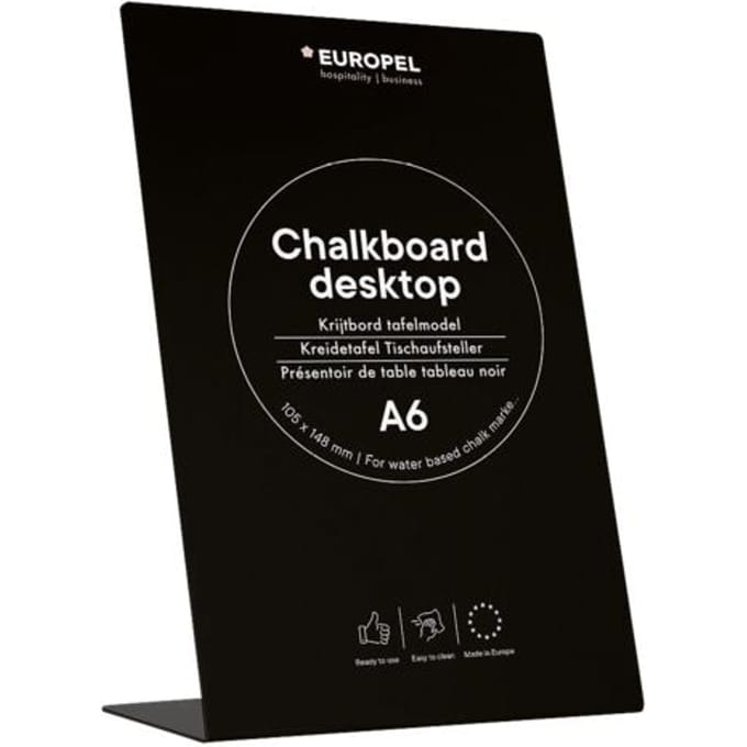 Krijtbord tafelstandaard »L-Ständer« A6 zwart 1 stuk