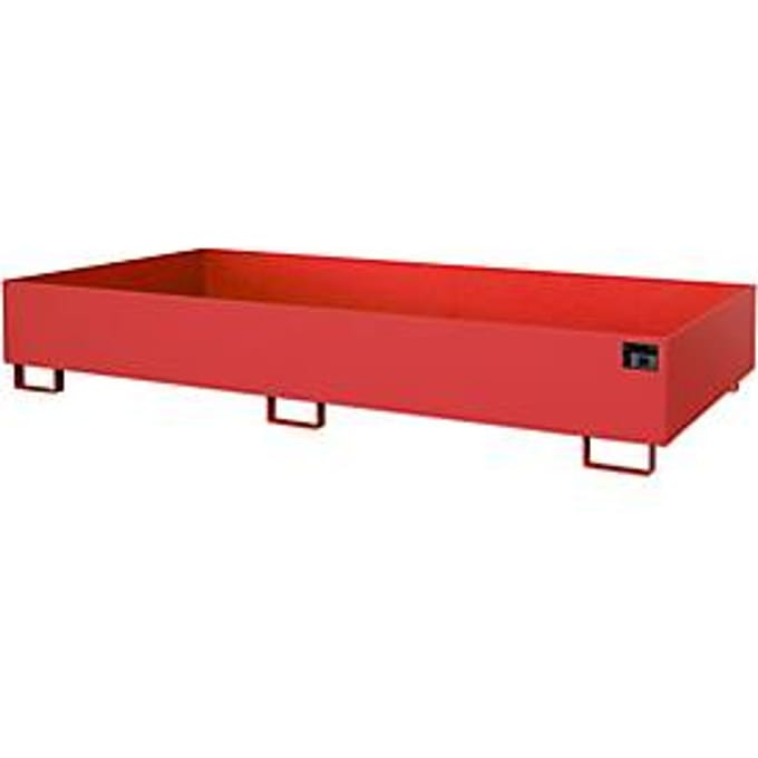 Stellinglekbak type RW/RW 2700-2, zonder rooster, rood RAL3000