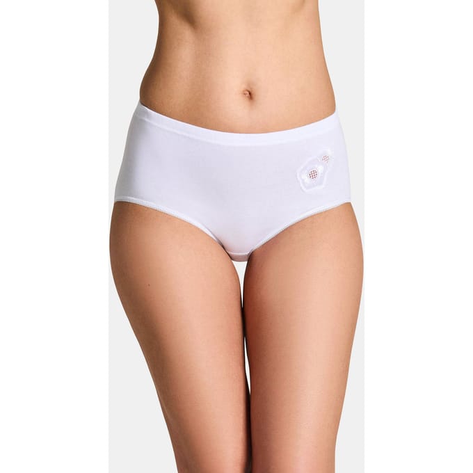 Drie tailleslips - wit - Gr. 38 van Goldner Fashion