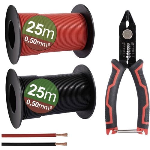 Quadrios 23CW028 Assortiment draden 0.5 mm² Zwart, Rood 1 set(s)