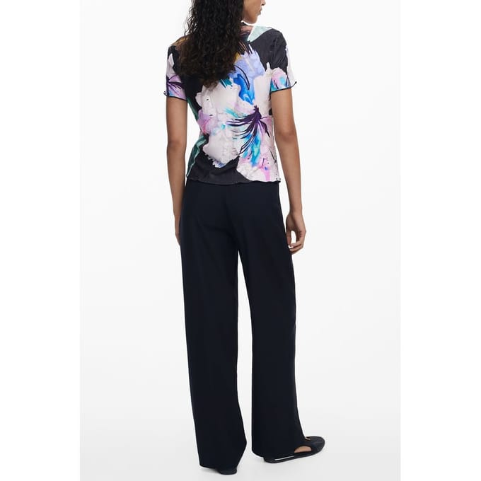 Desigual Zwarte Polyester Dames T-Shirt