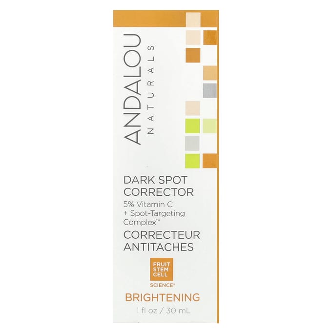 Andalou Naturals Correcteur de Taches Brunes, Éclaircissant, 30ml (1 fl oz) yellow