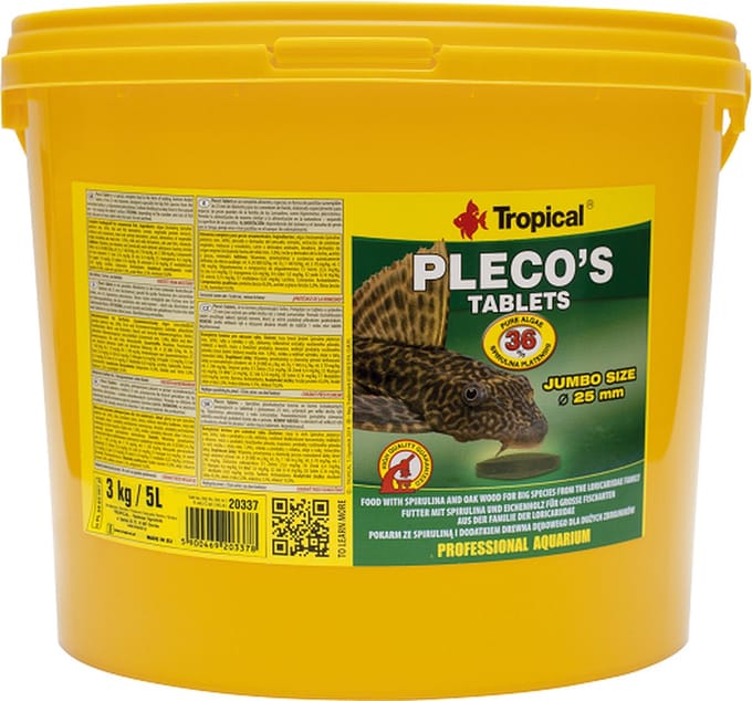 Tropical Pleco Tablets 5Liter / 3kg - Aquarium visvoer - Pleco tabletten