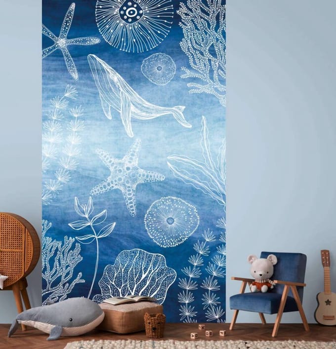 ONDERWATERWERELD FOTOBEHANG | Orka - Blauw Wit - A.S. Création Lilly & Luis