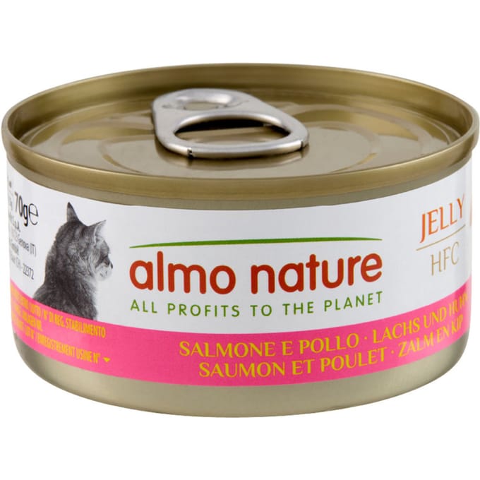 6x70g HFC zalm met kip in gelei Almo Nature Kattenvoer