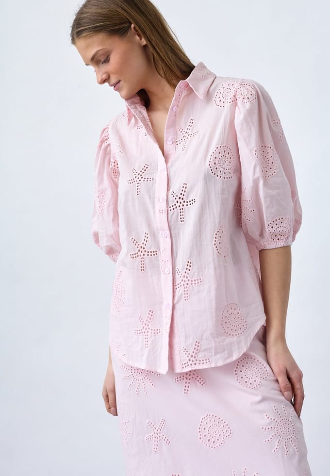 SISTERS POINT Ella-sh78- Dames Blouse - Soft Rose - Maat S