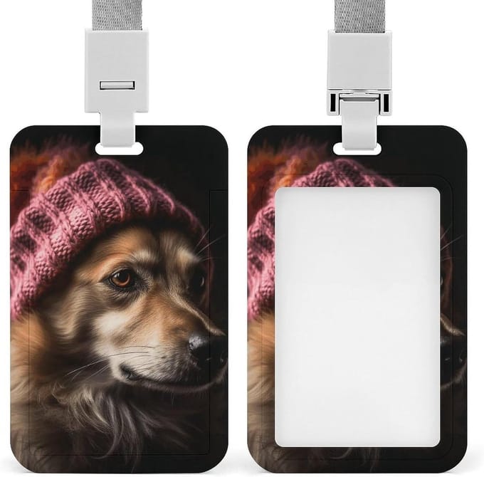 Kaarthouder - Badge Protector - Kantoor Werk - Glijdend Ontwerp - 4.3 x 2.7 Inch - Wit