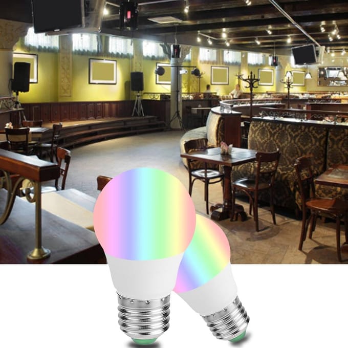 LED E27 3W RGB 16-kleuren lamp met afstandsbediening Gang Kelder Bar Lamp AC85-265V white