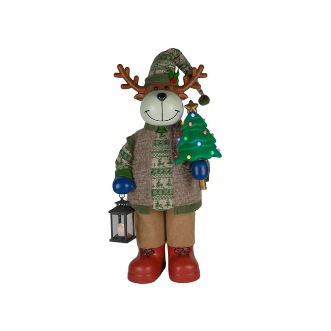 Kerstman rendier 150cm  met muziek en LED