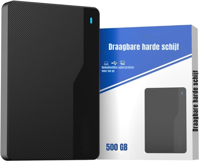 SCH® SSD Externe Harde Schijven - SSD Externe Harde Schijf - Zwart - 14cm x 9cm x 3cm