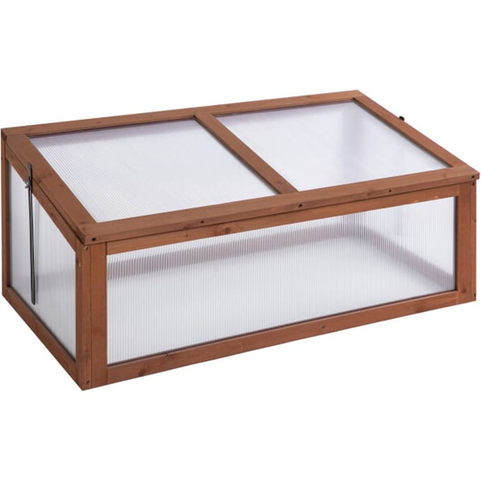 4goodz Houten kweekbak, mini kas 100 x 65 x 40 cm, broeikas