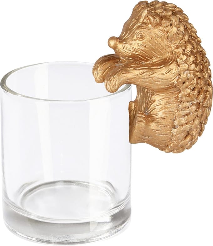 Dekoratief | Bloempothanger egeltje, goud, cement, 8x5x6cm | A235097