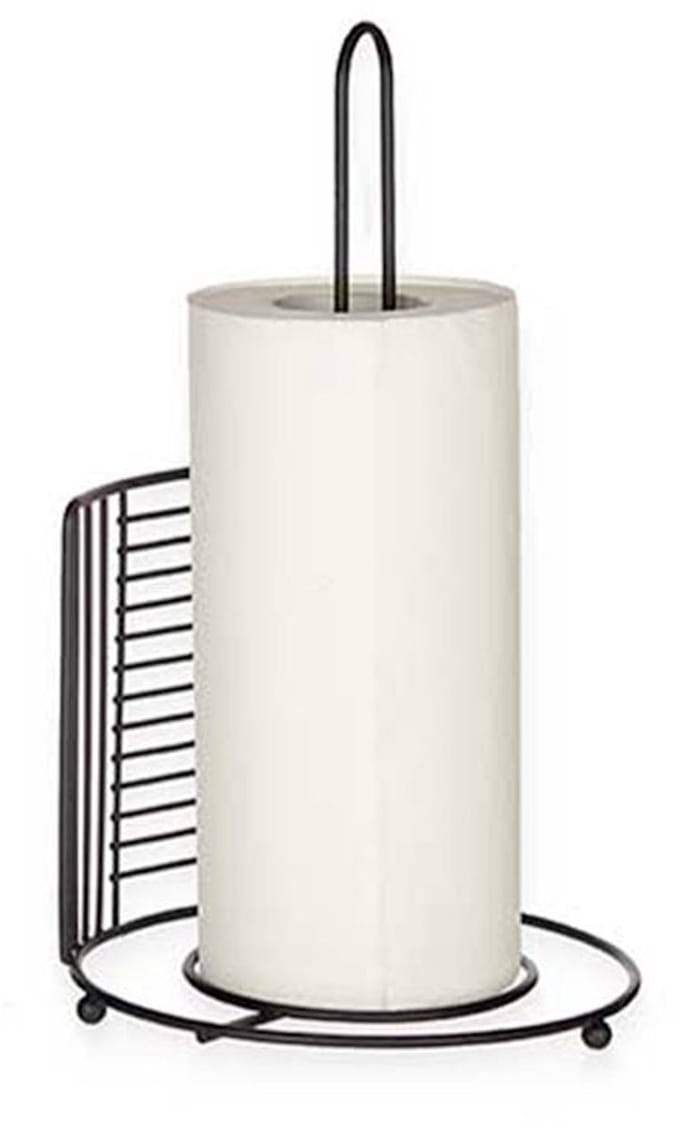 Keukenrolhouder Draad – Zwart – Ø18,5 x H31,5 cm