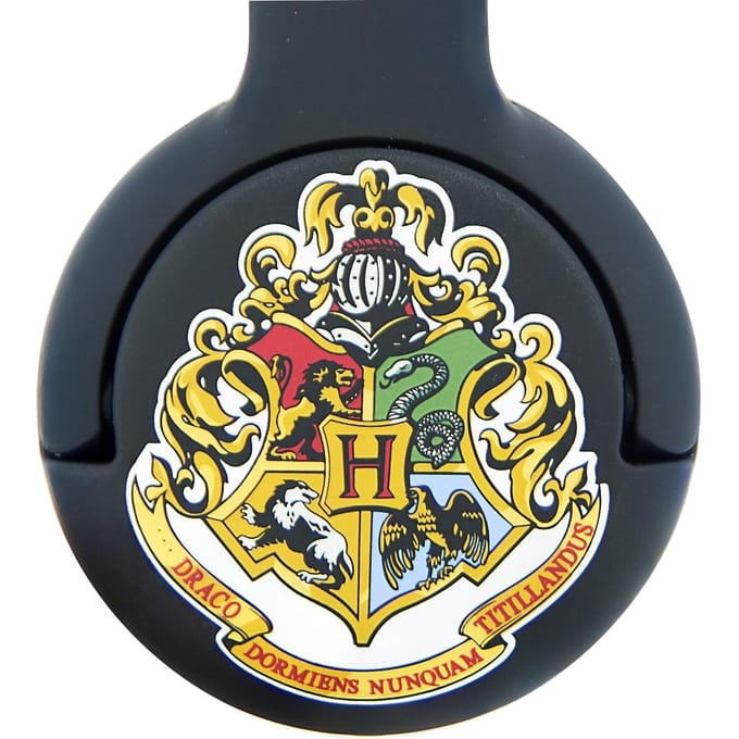 Harry Potter Kinderen/Kinderen Hogwarts Crest On-Ear koptelefoon (Zwart/Wit)