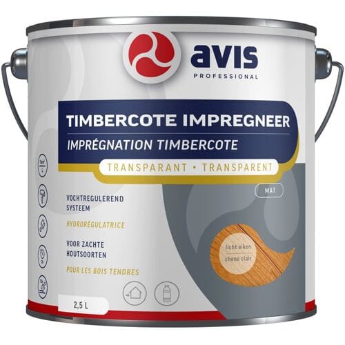 Avis Timbercote impregneer licht eiken - 2,5 liter
