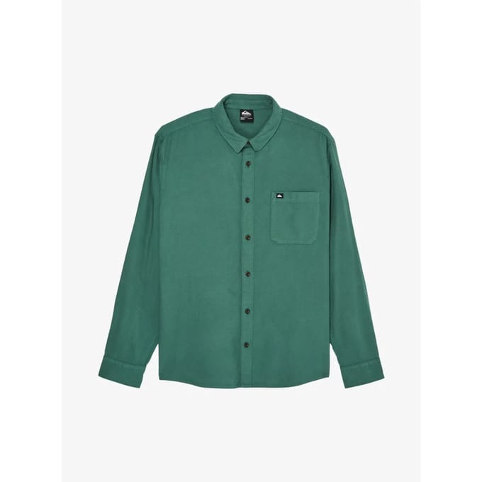 Quiksilver Motherfly Solid Overhemd Met Lange Mouwen Groen 2XL Man