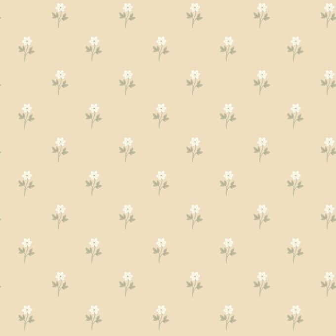 Boråstapeter Vliesbehang 6972 - Österlen - Bloemen Geel - 53cm x 10.05m