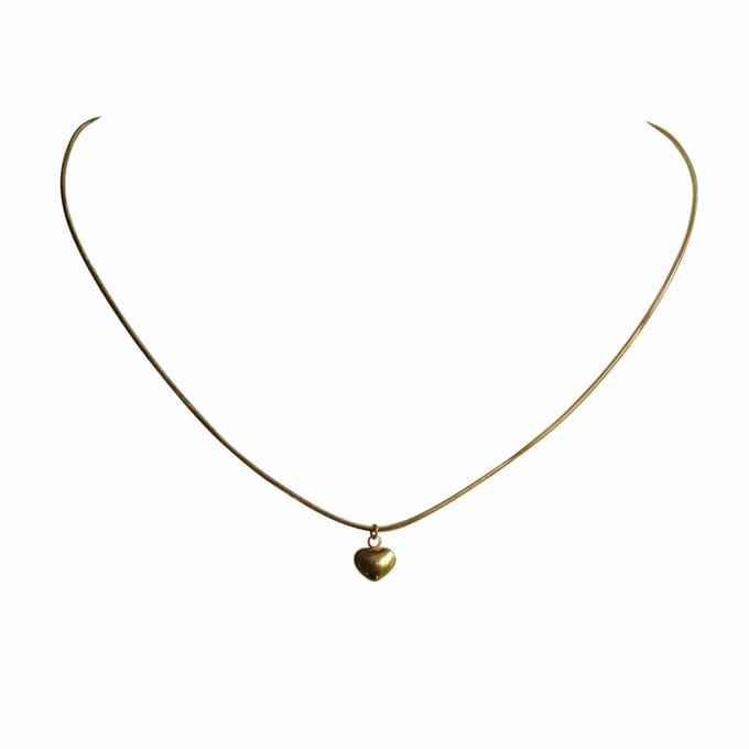 FlowJewels - ketting - snakechain - staal - handgemaakt - hartje