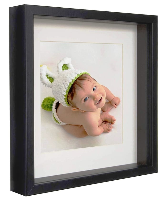 BD Art - 3D Fotolijsten - Zwart - 28x28 cm - Met Passe-partout