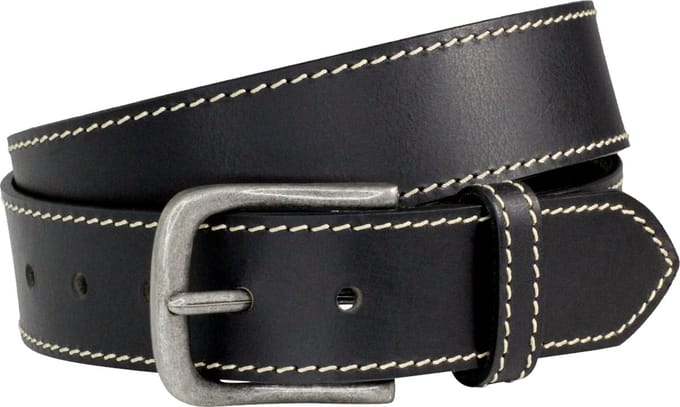 LINDENMANN leren heren riem - zwart